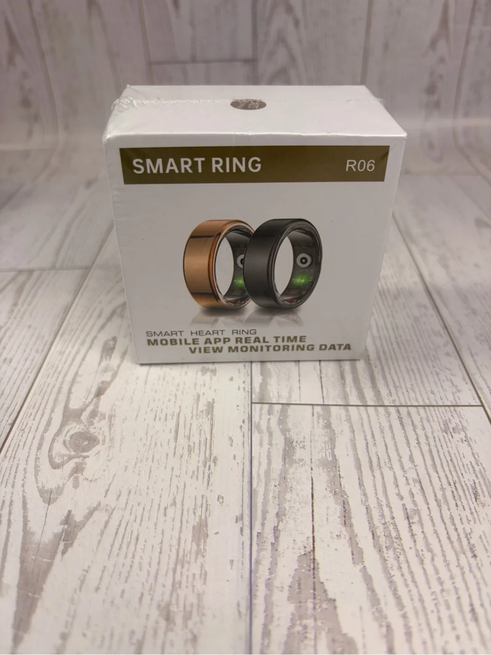 New Size 12 Smart Ring R06 Heart/Health Monitor Ring In Gold Tone